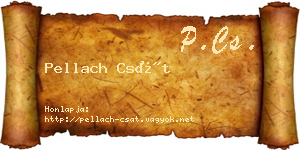Pellach Csát névjegykártya